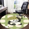 1pc Panda Pattern Office Round Area Rug, Indoor Mat Suitable For Office, Under Office Chairs Bedroom Living Room Home Decor, Room Deco