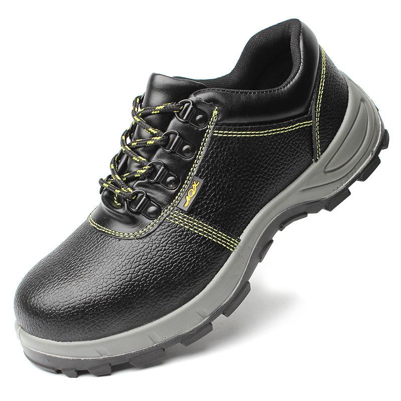 

Мужская обувь с низким верхом и стальным носком, устойчивая к проколам и ударам, износостойкая резиновая подошва с язычком 45