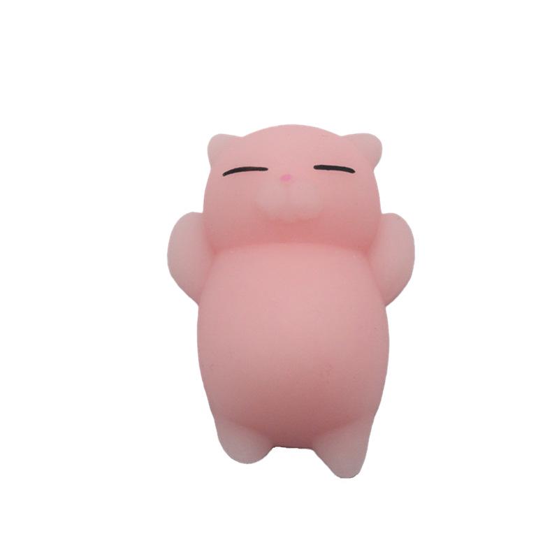 Japan Moe Small Animal Squeeze Toy: Soft Rubber Dumpling Peach