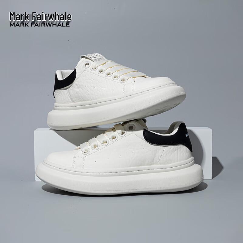 Mark Fairwhale Men s 2025 Breathable Casual Skate Shoes 40 черный белый