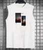 Solid Color Men's Polyester Sleeveless Tank Top, Lightweight Cool & Elastic, Perfect for Daily Office & Casual Layering