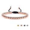 5mm Kupferperlen Armband Mode Damen Herren Handgemacht Verstellbares Seil Armband mit Anhänger Handgelenkband Buddhistisches Yoga Armreif Freundschaft Schmuck Geschenk