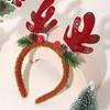 Mistletoe Fashionable Antler Head Hoop Eye-catching Hair Ornament Hair Styling Tool for Children Adults Photo Props