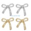 HX6F Elegant Bowknot Earrings for Women Girls Temperament Piercing Earrings Fashion Jewelry Simple Punk Earring Ear