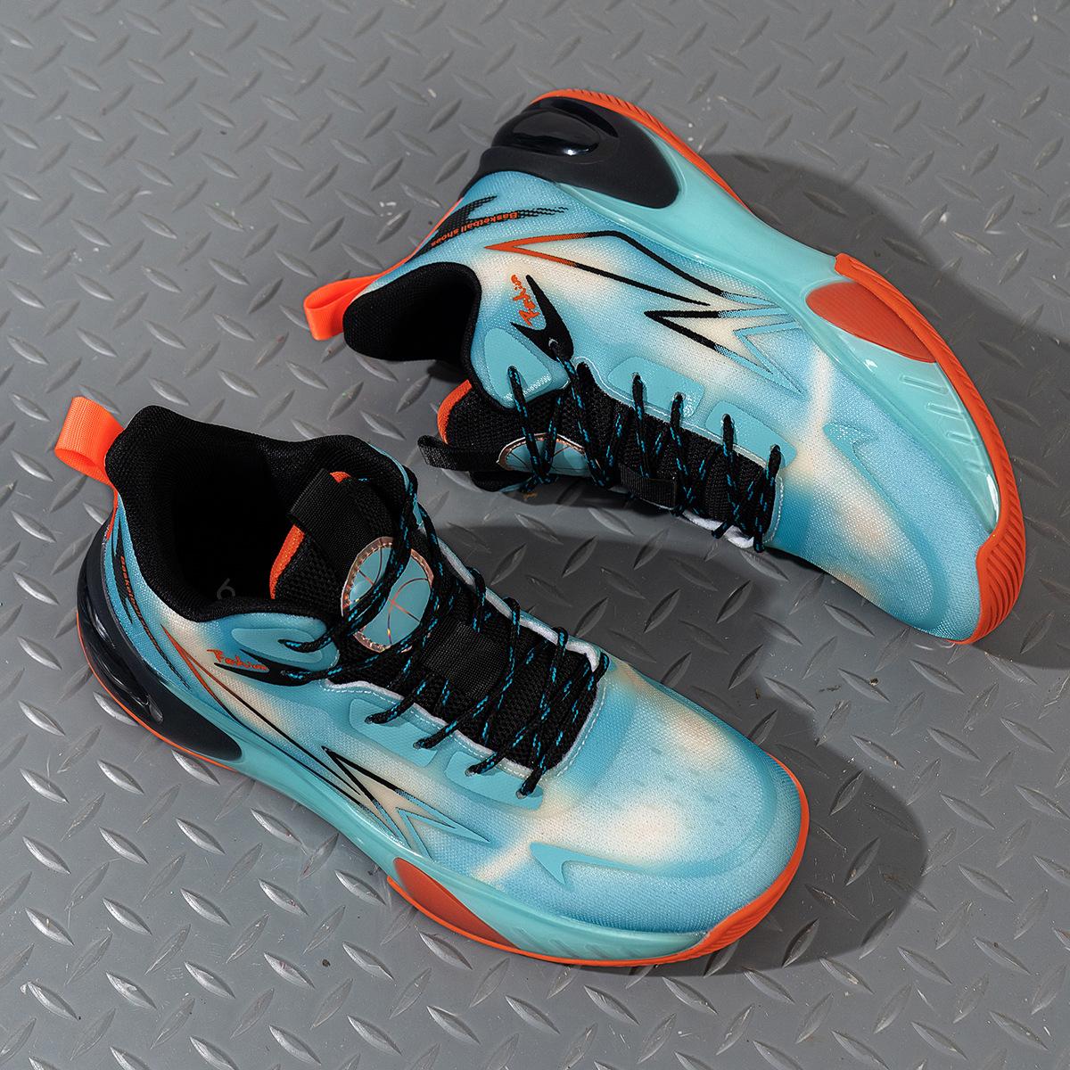 

ABC Lun running basketball shoes men s anti-slip summer new breathable wear-resistant shock-absorbing combat professional sneakers low-top basket 45 бірюзовий