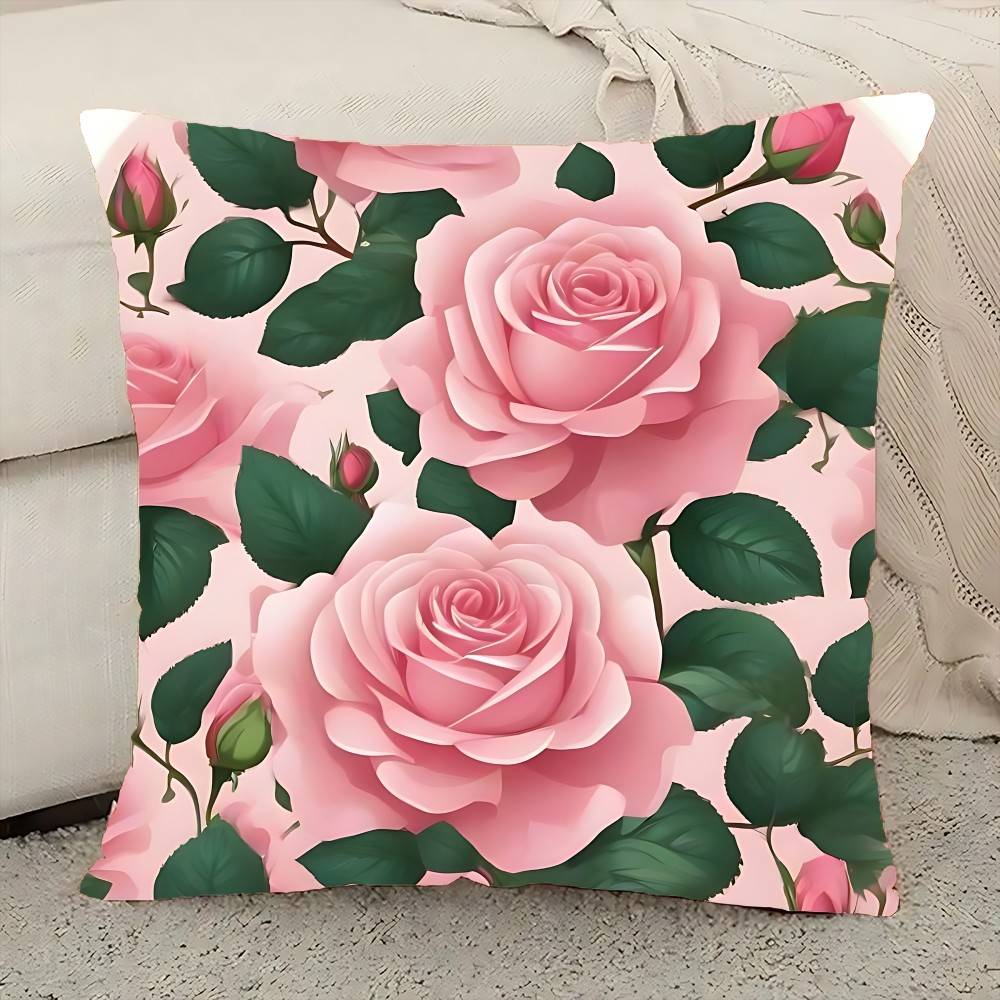 

Элегантная наволочка с цветочным декором Элегантная пара Гостиная Спальня Декоративная прямоугольная наволочка Чехол для диванной подушки 16x16Inch