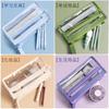 High-value transparent pencil bag, special for exams, large-capacity simple cosmetic bag, multi-functional opening, convenient stationery bag