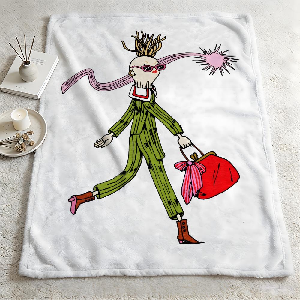 artist KKaitlin Britoo Throw Warm Soft Flannel Blanket Multiuse for Sofa Bed Camping Travel Nap