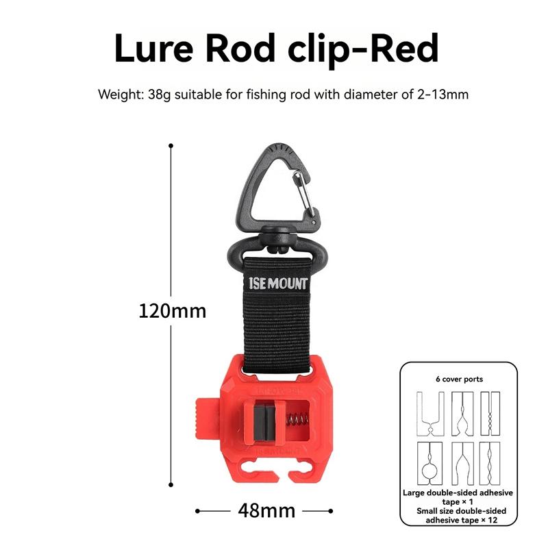 

1 Pcs Outdoor Lure Fishing Rod Holder with Spring-Loaded Adjustable Webbing MOLLE System Multi-functional Fishing Equipment