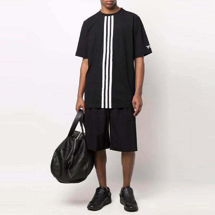 Y-3 CH1 Stripes Short-Sleeve T-Shirt Black Men Tops HG6095