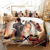 Anime King Of Fighters Bedding Set Duvet Cover Bed Set Quilt Cover Pillowcase Comforter king Queen Size Boys Adult Bedding029