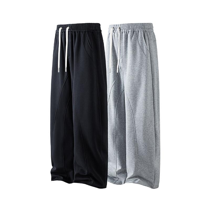2025 Men Black Casual Pants Men Fashion Oversized Wide Leg Pants Men Sweatpants Male Streetwear Loose Straight Joggers Pants Men Trousers