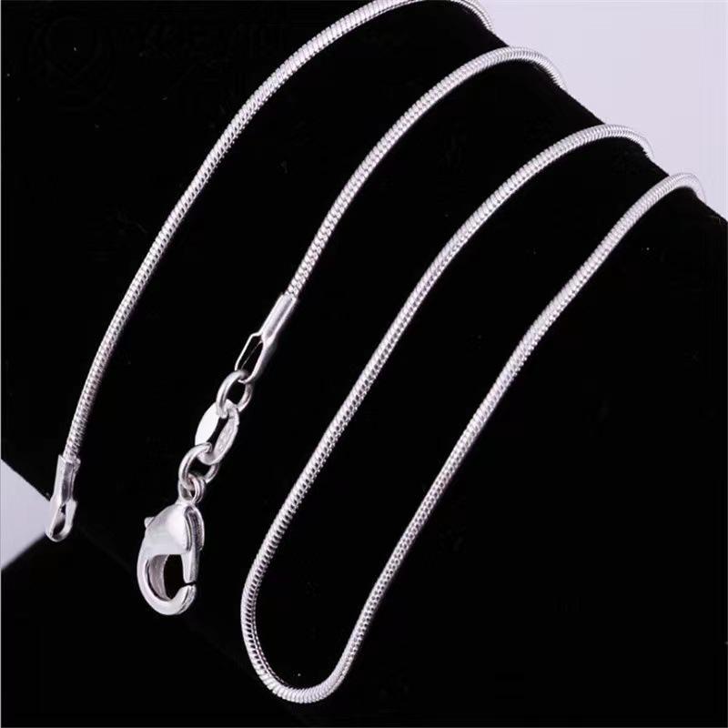 925er Sterling Silber Halskette Hohe Qualität Schlangenkette Modeschmuckketten Für Damen Herren Hochzeit Geburtstag Party Geschenk