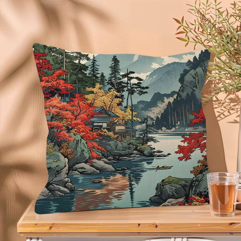 

Japanese Landscapes Pillow Anime Pillow Sofa Bed Head Pillow Cover Cushion Cover Fashion 30cmx30cm