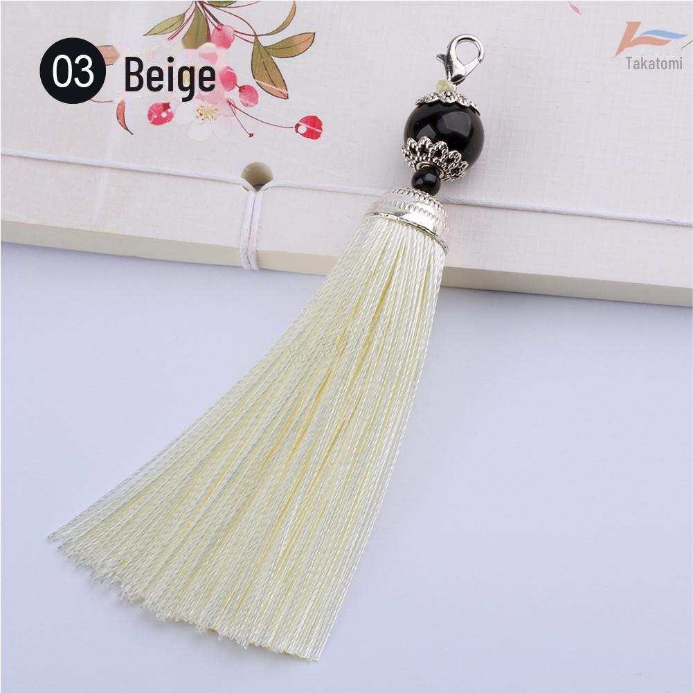 

Кисточка 8 см средняя с карабином для поделок и украшений вееров