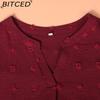 BITCED Spring/Summer Women's Loose-Fit Casual T-Shirt O-Neck Short-Sleeve Commuter Sweater Top