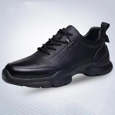 2025 Codzienne Męskie Buty Wygodne Oddychające Buty do Chodzenia Miękkie Podeszwy Miękkie Powierzchnie Oficjalne Jednokolorowe Męskie Buty Grube Czarne