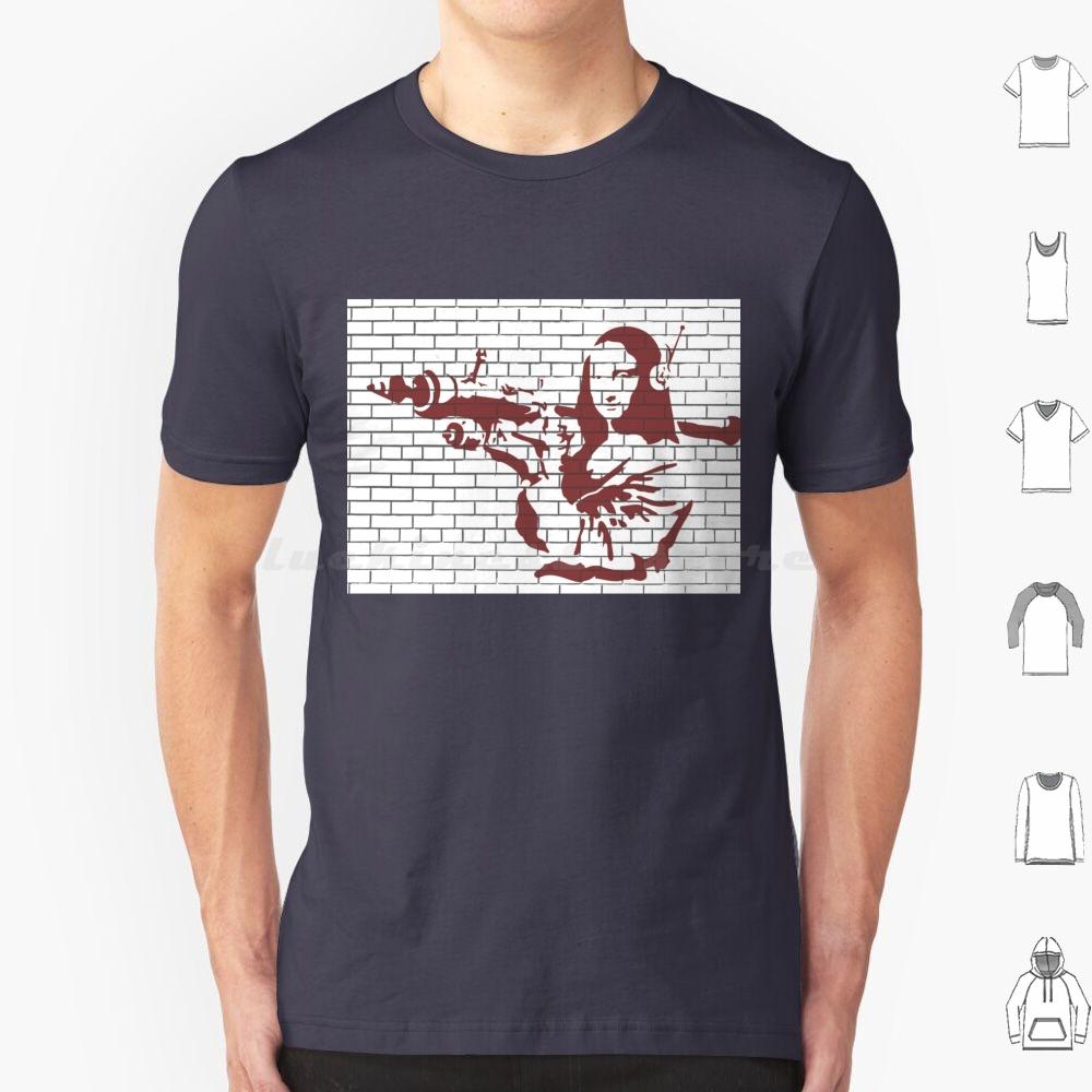 Banksy Stencil Style Urban Graffiti Spray Paint Mona Lisa T Shirt 6xl Cotton Cool Tee Banksy Kwiebe34 Banksy Stencil Banksy