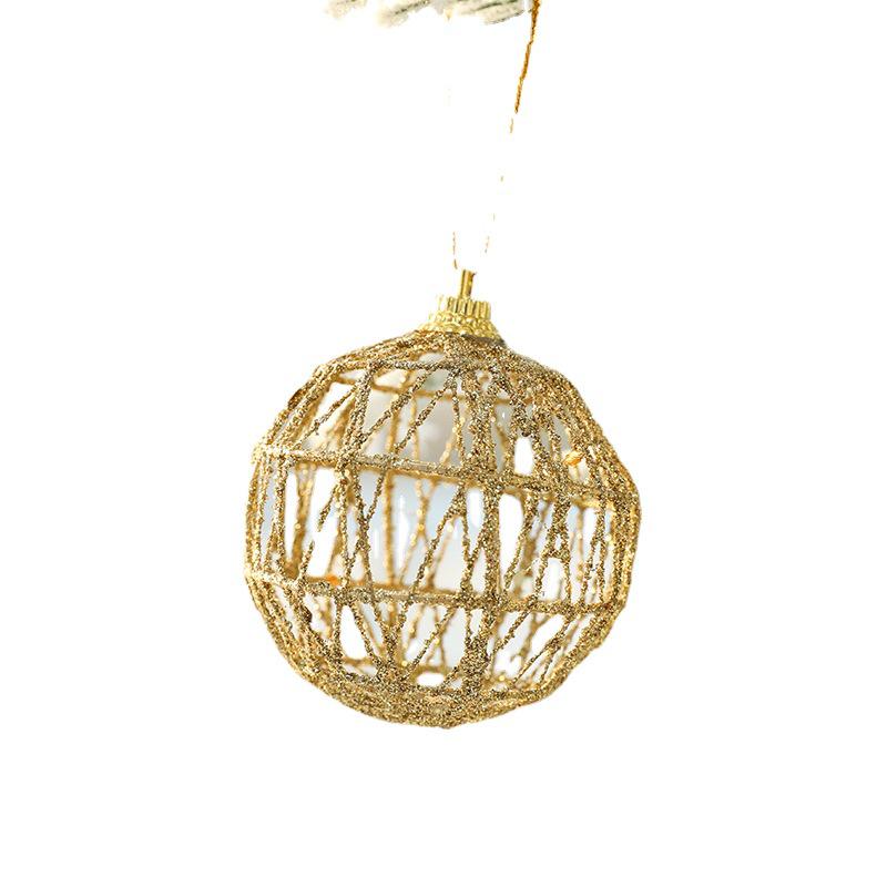 Wrought Iron Gold Christmas Ball Set - Tree Ornaments & Holiday Decorations