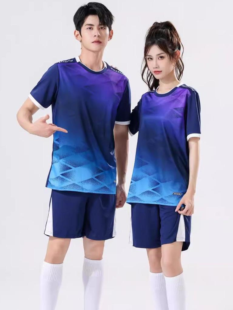 Unisex Quick-Dry Sports Suit: Breathable Short-Sleeve Set for Runners with Customizable Team Numbers