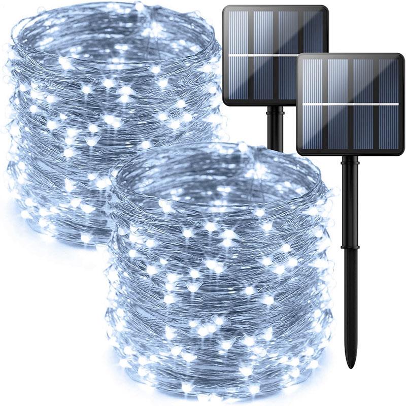 Solar Fairy Lights Outdoor Lamp Super Bright Solar String Lights Outoor 8 Modes LED Lights for Garden Patio Christmas Decoration