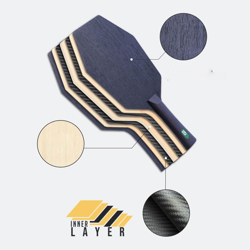 Blutenkirsche AURORA SHIELD Cybershape Carbon Table Tennis Blade Cyber Shape Racket Offensive Hexagonal Ping Pong Bat Paddle
