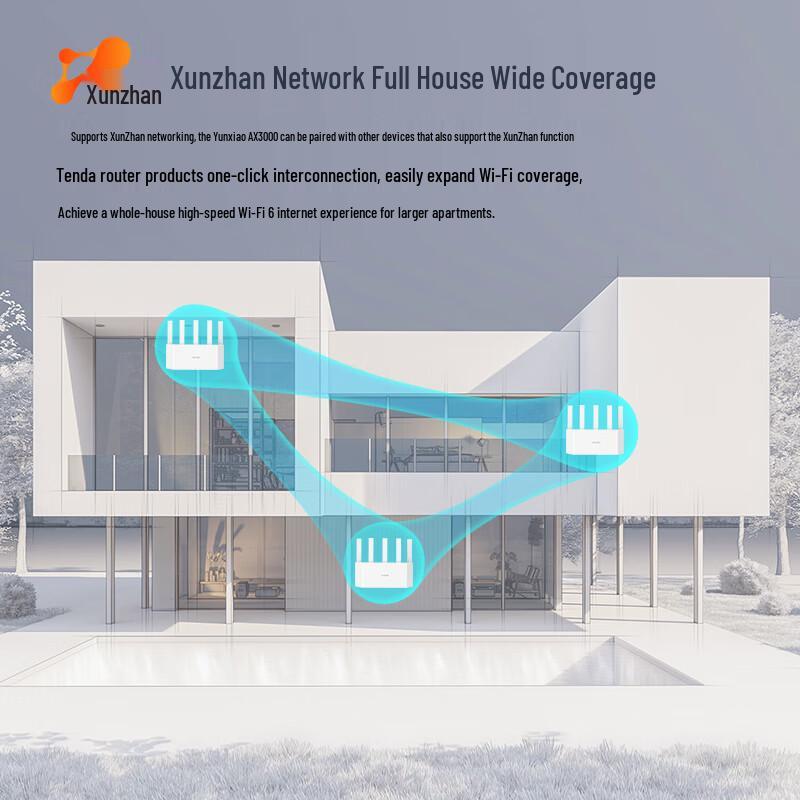 Tenda AX3000 WiFi 6 Dual-Band Gigabit Heim-Router (CN-Version)