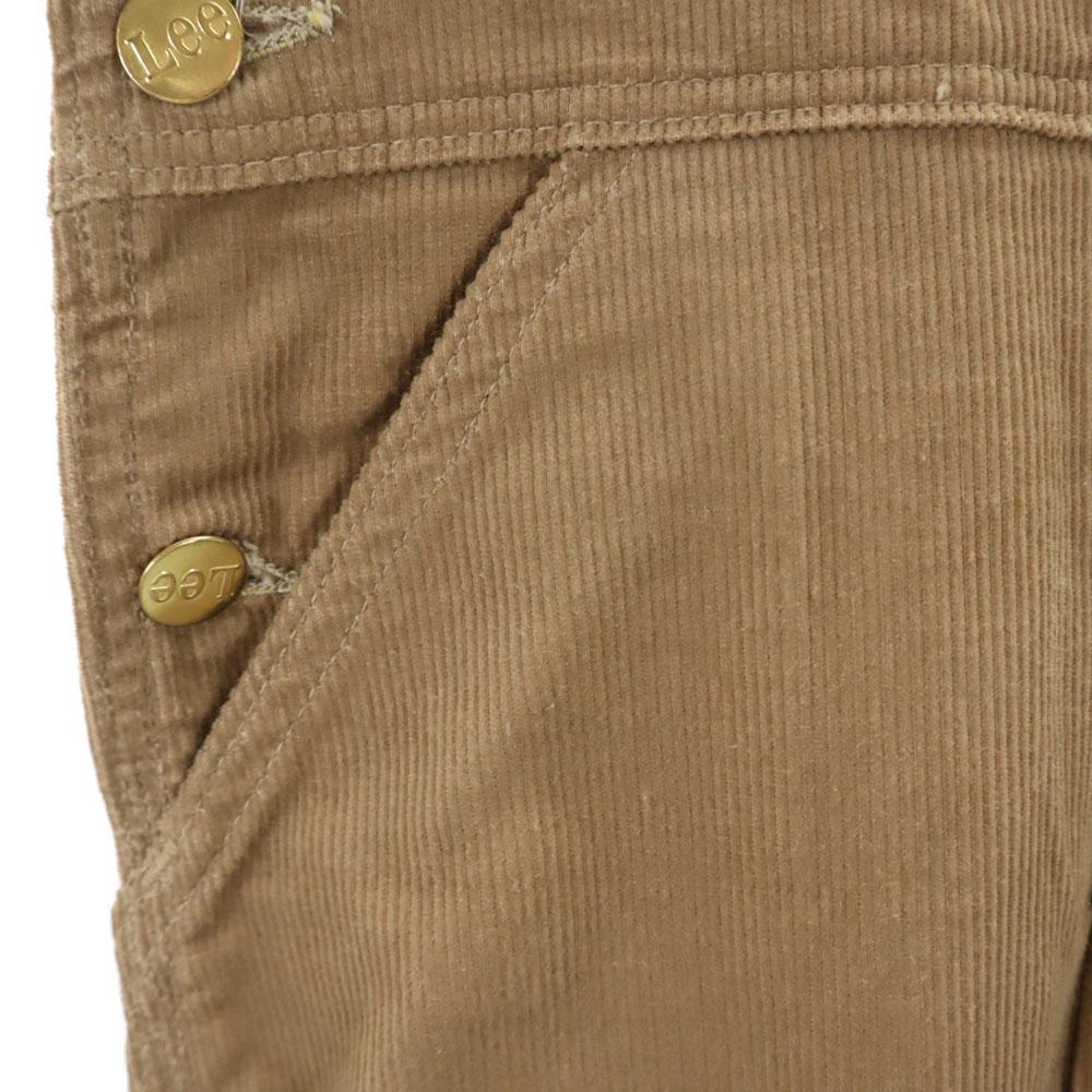 unused Lee 80s Vintage deadstock with flasher Corduroy Overall w26 beige Women Used