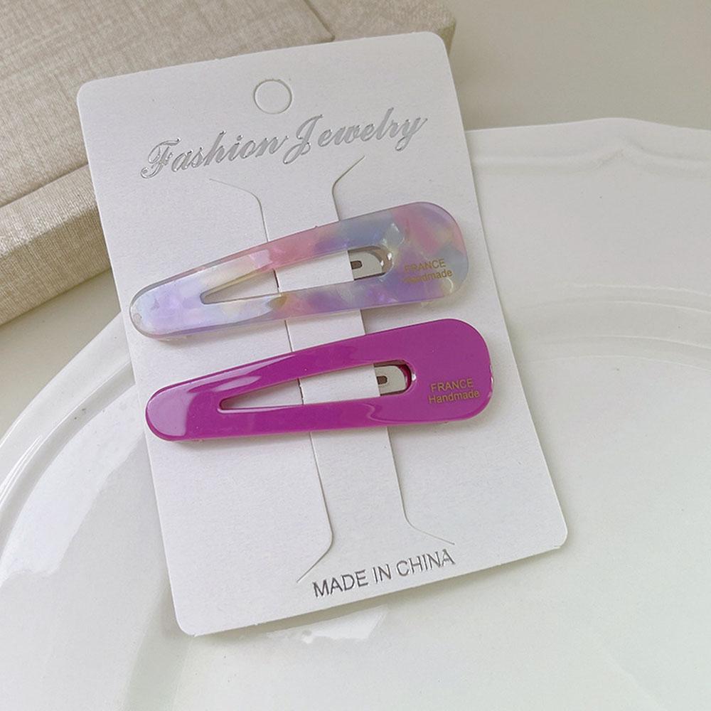 Ins  Simple 5.5cm Candy Colorful  Fringe Clip Exquisite Fashion Acetate Duckbill Clip Hair Accessories For Woman Girls