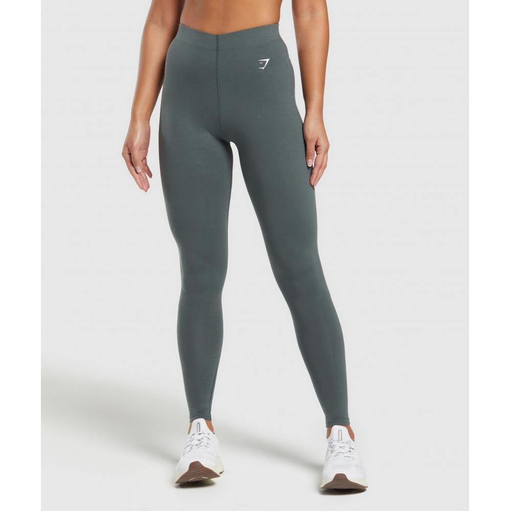 

GYMSHARK Cotton Leggings Slate Teal B6A7Q TBNH