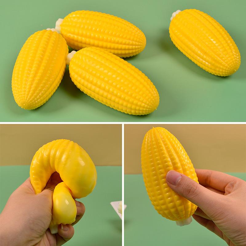 Cute Soft Simulation Corn Anti Stress Squishy Fidget Toys Venting Balls Slow Rebound Decompression Squeeze Toy For Adults Kids