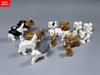 MOC Blocks Little Dog Series Chihuahua French Bulldog Poodle Assembled Construction Bricks Children's Playthings Plastic Material Doll