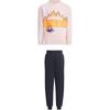 City Escape Graphic Tracksuit Comfortable Skin-Friendly Simple Elegant Kids Tracksuits Pink JC9381