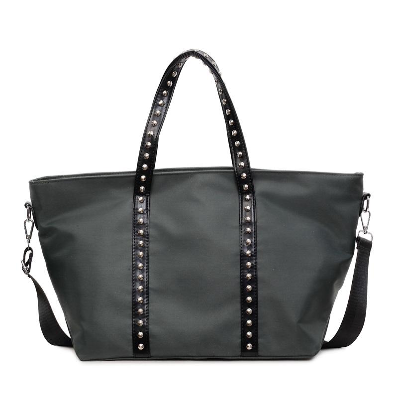 Fashi borchie borse da donna grande capacità nylon borse a spalla per viaggio femminile grandi tote per pendolari signore borsa borsa
