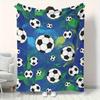Soccer Fan Fever Blanket Reversible Flannel Throw for Sports Enthusiasts AllSeason Comfort Game Day Spirit Gift