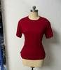 Women's Solid Color Cinched Waist Round Neck Cotton T-Shirt – Casual Short Sleeve Top (2026)