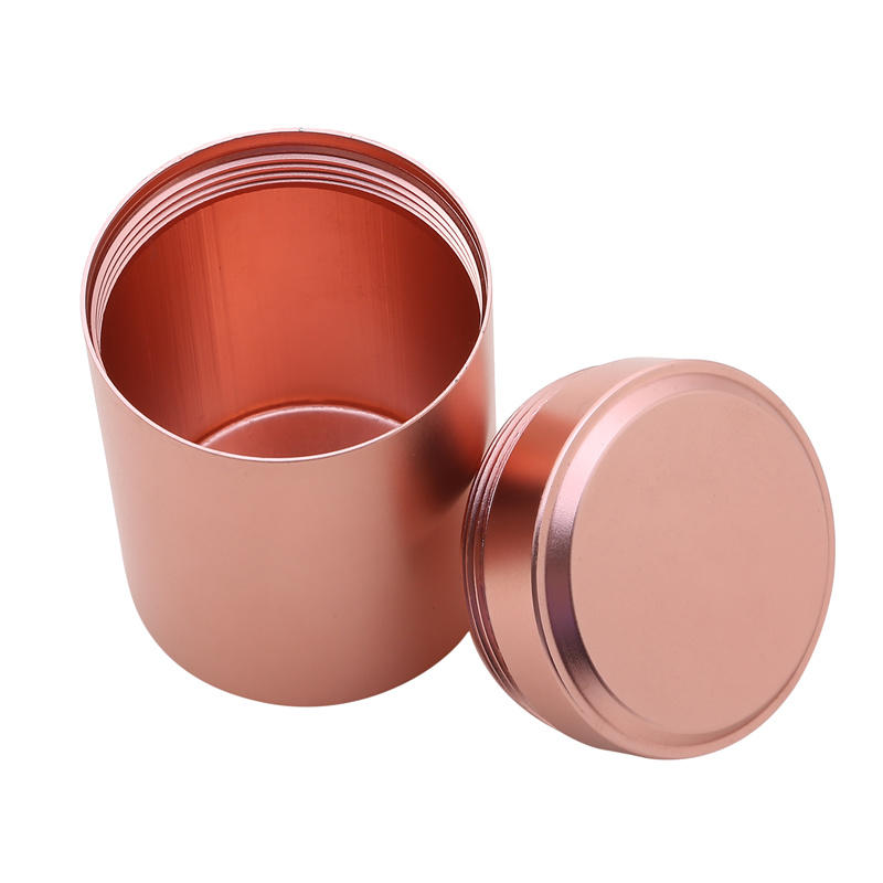 Aluminum Herb Stash Jar Airtight Smell Proof Stainless Steel Tea Container Box
