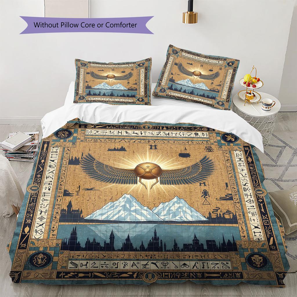 Magictools Pattern Bedding Quilt Set Quilt Cover Pillowcase Home Decoration Birthday Gift (1 * duvet cover + 2 * pillowcase, without core)