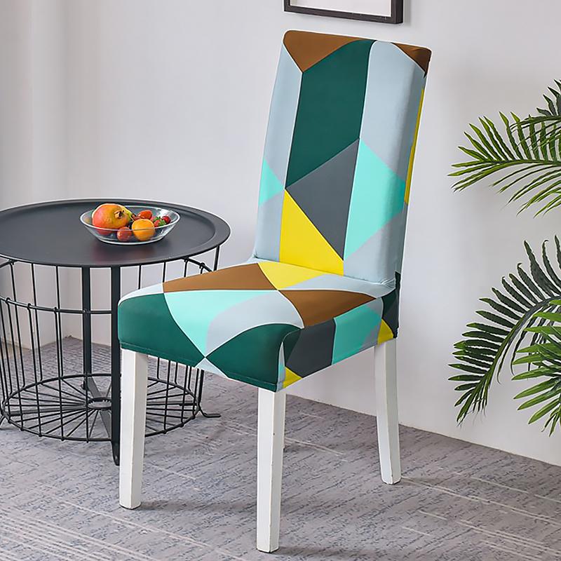 Dining Room Chair Covers Set, Stretch Printed Parsons Chair Slipcovers Spandex Removable Washable Kitchen Chair Protector Cover for Dining Room, Hotel