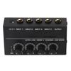 4 Channel Line Mixer Ultra Low Noise Mono Analog Audio Mixers 1 4in TS