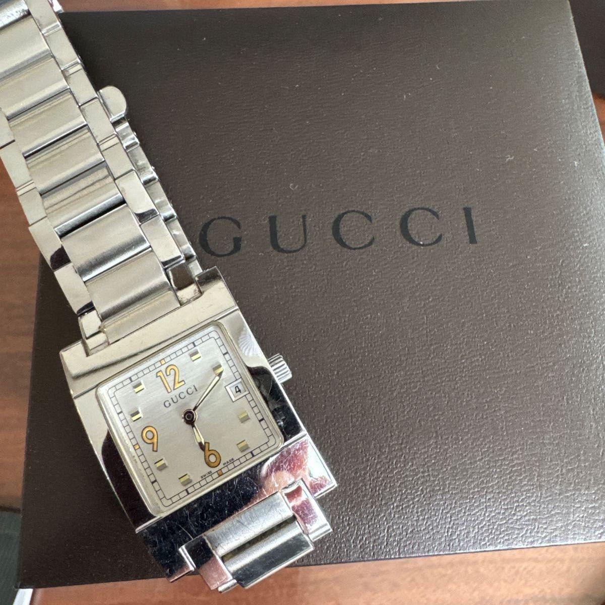 Used GUCCI Gucci watch 7700L with replacement leather strap