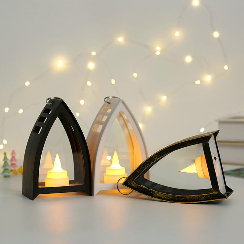 Portable Lanterns Vintage Style Candle Holder Night Lamp Ornament Outdoor Indoor Decorative Lantern