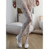 Gepunktete Strumpfhosen für Damen Street Schlankmachende Leggings Weiße Punkte Mädchen Y2K Strümpfe Samt Vintage Hohe Taille Strumpfhosen Strumpfhosen