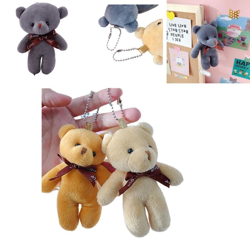 Bear Teddy Plush Toy Keychain Keyring Pendant Stuffed Doll Gift Kids Girlfriend