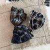 Plaid Flower Hair Clip: Elegant Women's Banana Clip for Chic Updos and Ponytails