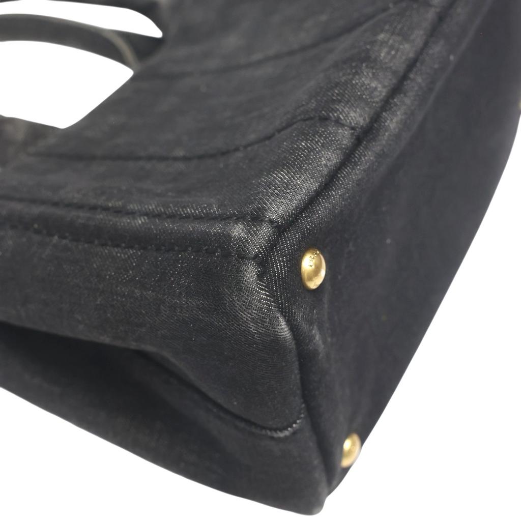 PRADA denim Canapa Tote Bag denim black Women B2439G Used