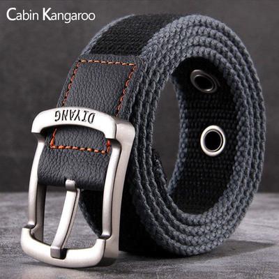 Men's And Women's Casual Belt, Alloy Needle Buckle Woven Elastic Breathable Canvas Belt, Korean Version Pants Belt
