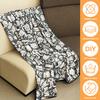 DIY deka k vybarvení se 24 barevnými fixami Kreativní personalizovaný vzor deky Úleva od stresu Jedinečné malířské umění Dekor Dárek