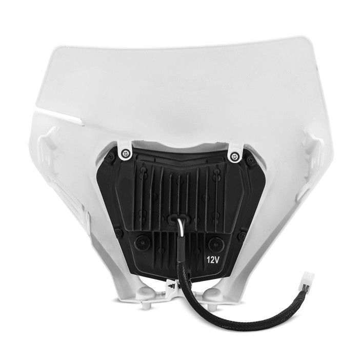 LED-Scheinwerfer + Enduro Offroad Kennzeichenleuchten vorne ECE SW2 Tagfahrlicht weiß