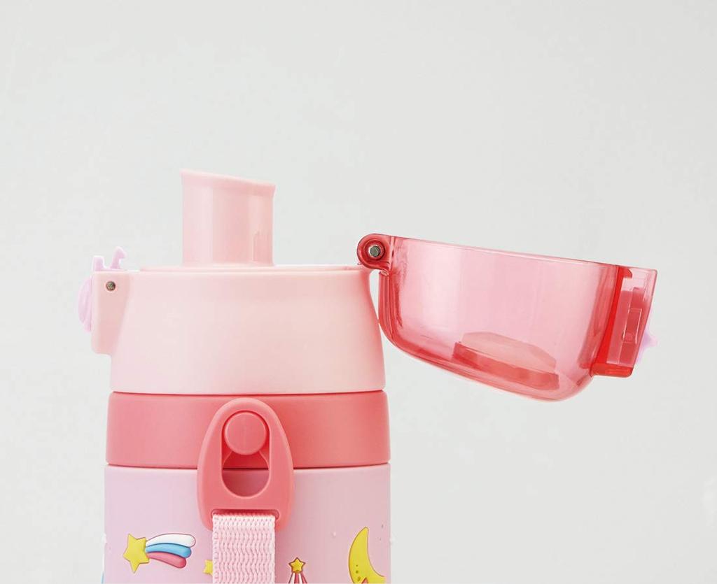 Skater Kids' Stainless Steel 3D Water Bottle, Unicorn Design, 480ml, SDPV5-A